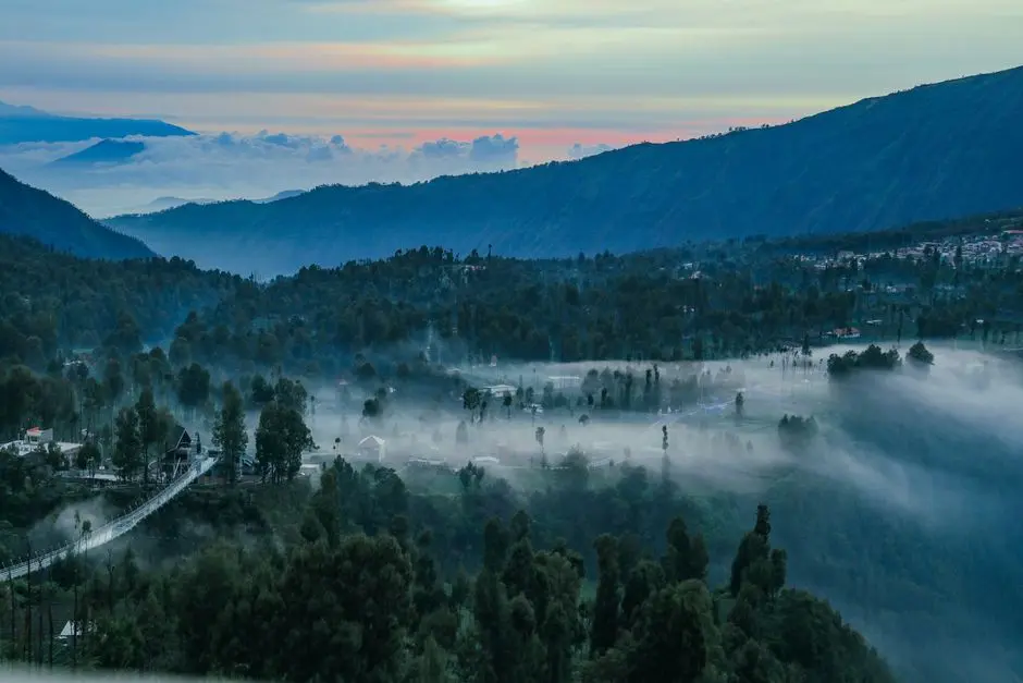 Pemandangan destinasi wisata alam untuk liburan pemula